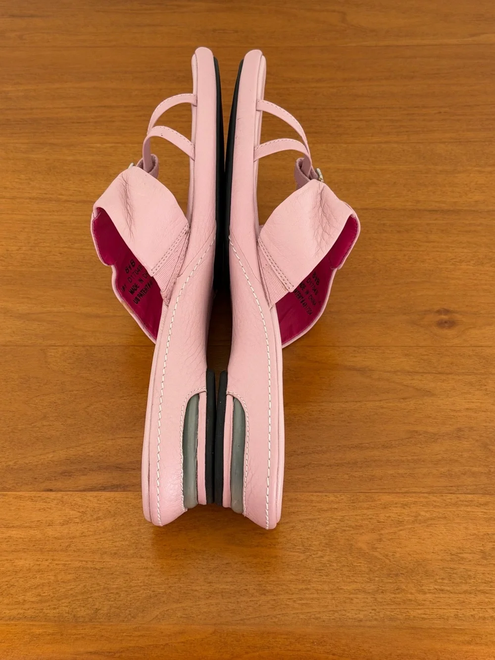 Cole Haan & Nike Air Pink Leather Cushioned Footbed Slide Sandals  8,5 Comfort